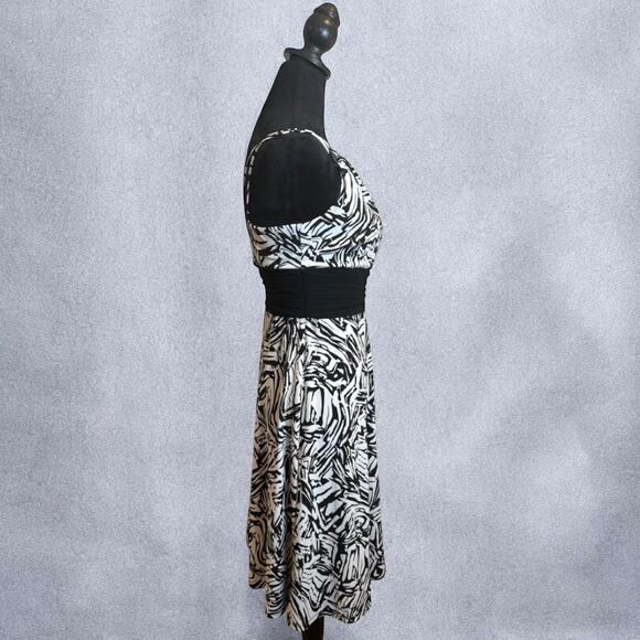 Vintage Y2K Evan-Picone Petite Animal Print Ruched Middle Knee Length Dress 6P - Picture 3 of 9